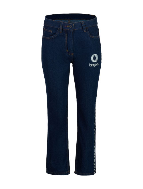 Jean cinco bolcillos con cinta lateral