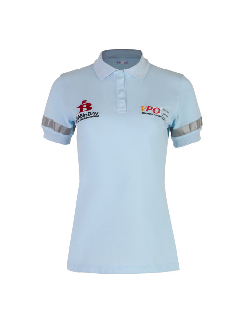 Polo manga corta cuello y puños en rib