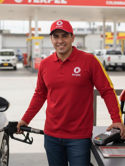 Polo manga larga cuello sport